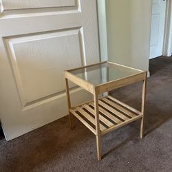 Bamboo + Glass End Tables