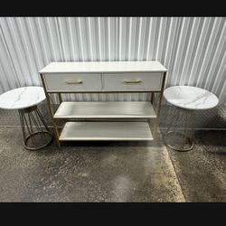 🔥 Console Table with 2 Drawers And Shelves 