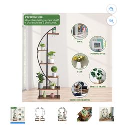 Plant Stand Indoor with Grow Lights, 6 Tiered Tall Plant Shelf,