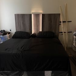 KING BED FRAME + MATTRESS