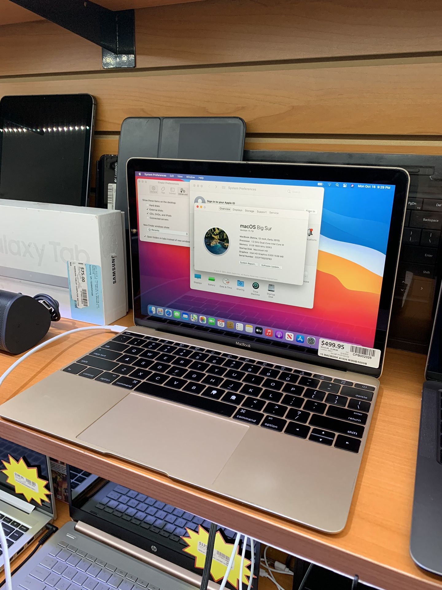 Apple MacBook A1534 12” LAPTOP M/8Gb/500GB SSD