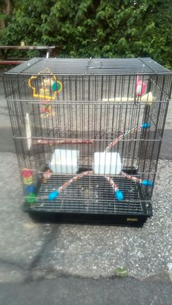Large black bird cage 28X23X16