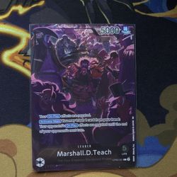 One Piece Trading Card Game Blackbeard English 2nd Anniversary Leader Op09-081