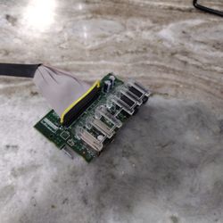 2 USB 1 Audio And 1 Microphone Circle Ports.