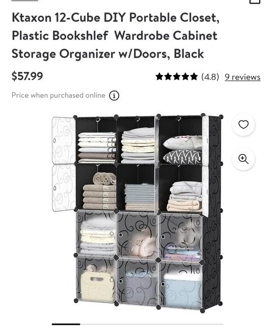 12 Cube Storage Organiser