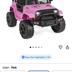 Kids Pink Jeep Electric Car