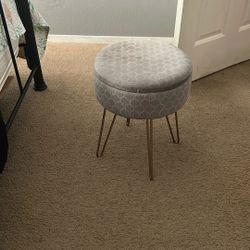 Stool With A Little Part To Put Things Inside 