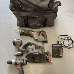 4 Piece 18v Porter Cable Tool Set