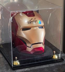 Stan Lee , Robert Downey Jr signed IRON MAN Helmet
