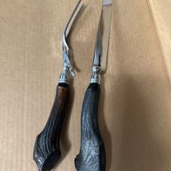 New Serving knife And Fork Set Antlers 