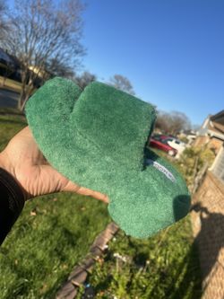 Black And Green Fuzzy Heels 