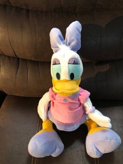 Disney Daisy Duck with Pony Tail & Bow plush 20"
