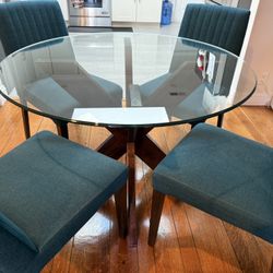 Round Glass Dining Table
