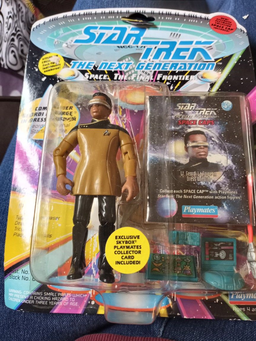 Star Trek The Next Generation Lt Commander Geordi La Forge In Dress Uniform-Still Sealed