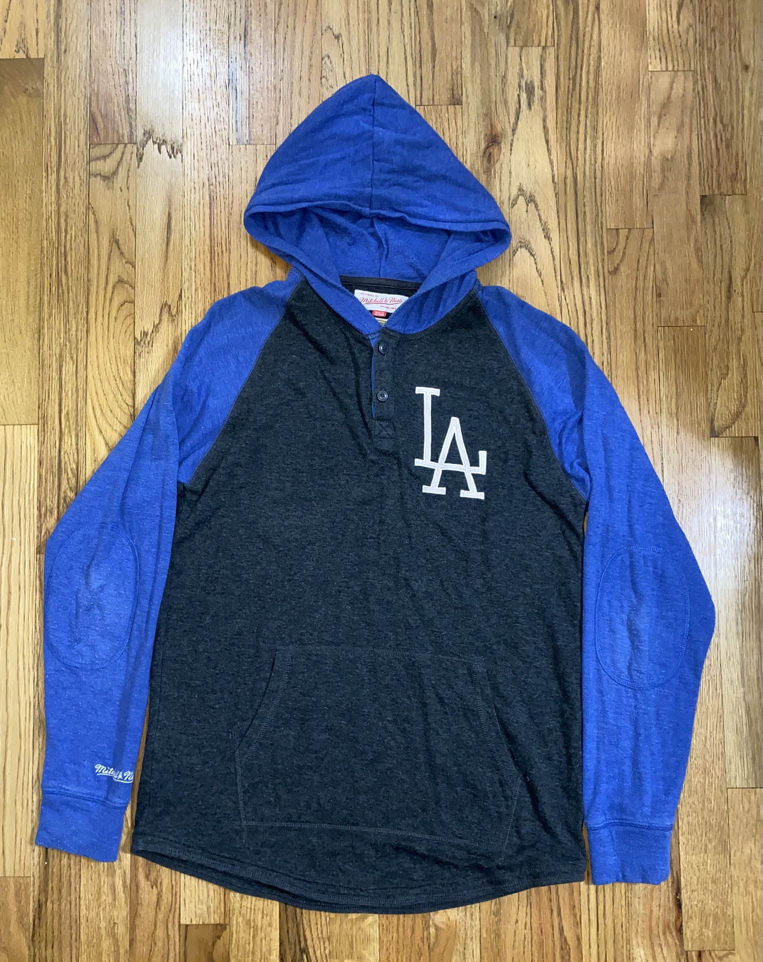 Mitchell Ness Men’s LARGE LA Dodgers Lightweight Hoodie Shirt Sweatshirt