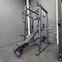 Vesta Smith Machine Sm2001 |Heavy-Duty Adjustable Bench | Squat Rack | Pulley System | Gym Equipment