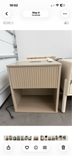 2 Fluted Anthropologie nightstands