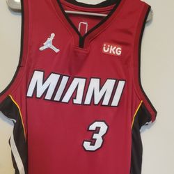 Authentic Jordan Dwayne Wade Red Jersey
