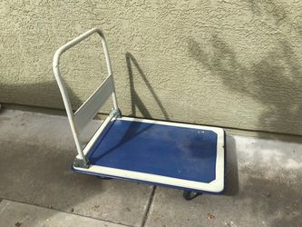 Sturdy steel foldable platform push cart/trolly