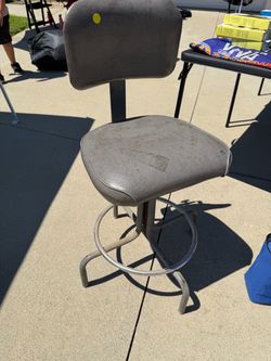 Industrial Work Stool with Back Rest