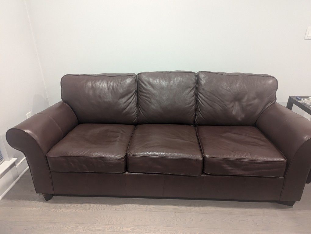 Leather (Top Grain) Sofa Good Condition