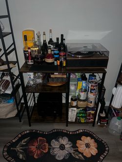 Rustic Brown Bar Cart