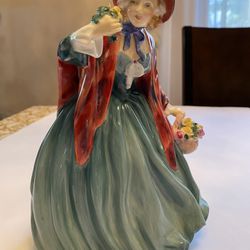 Royal Doulton Lady Charming Porcelain Figurine Vintage HN 1948 England 🏴󠁧󠁢󠁥󠁮󠁧󠁿 