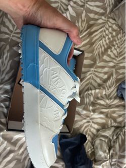 Men’s 11 Jordan Nu Retro 1 low Carolina blue golf spikes