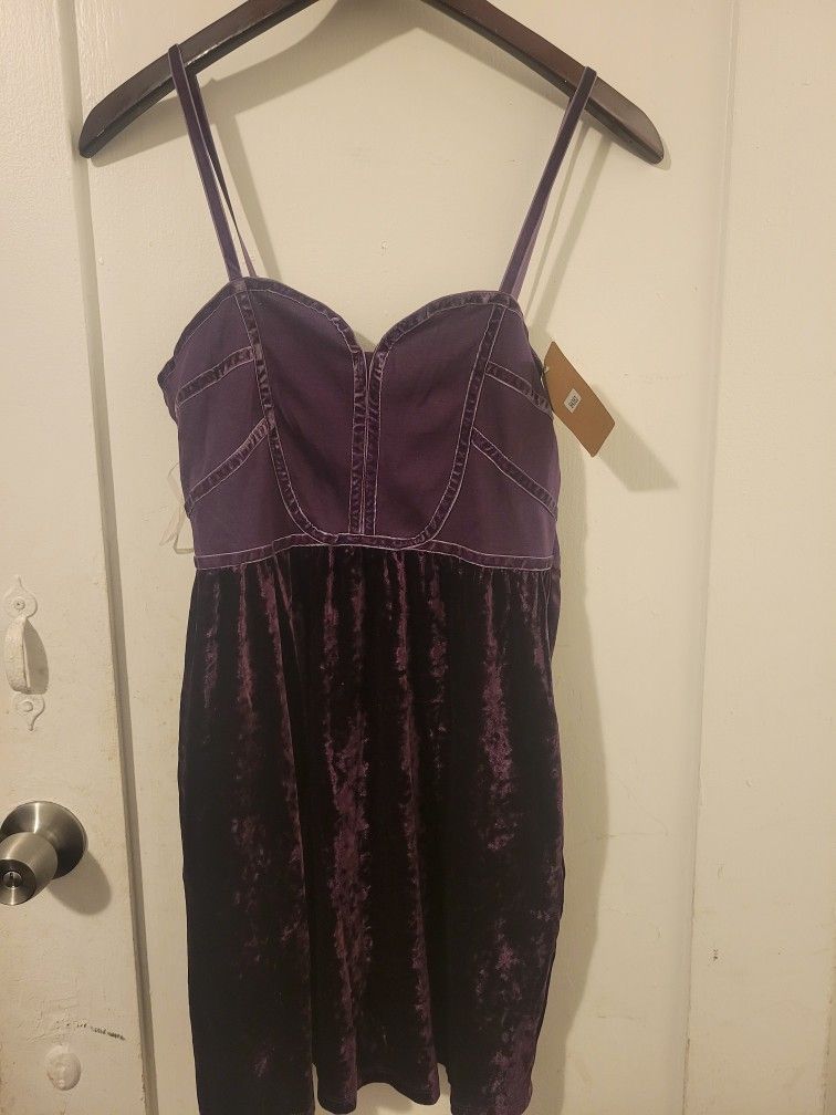 Dress Purple Velvet  S, M and L