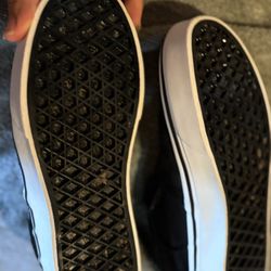 Vans Checkered Asher Black/black Canvas Slip on Skate Shoes