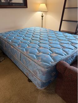 Gently used Queen bed with mattress/box spring and frame