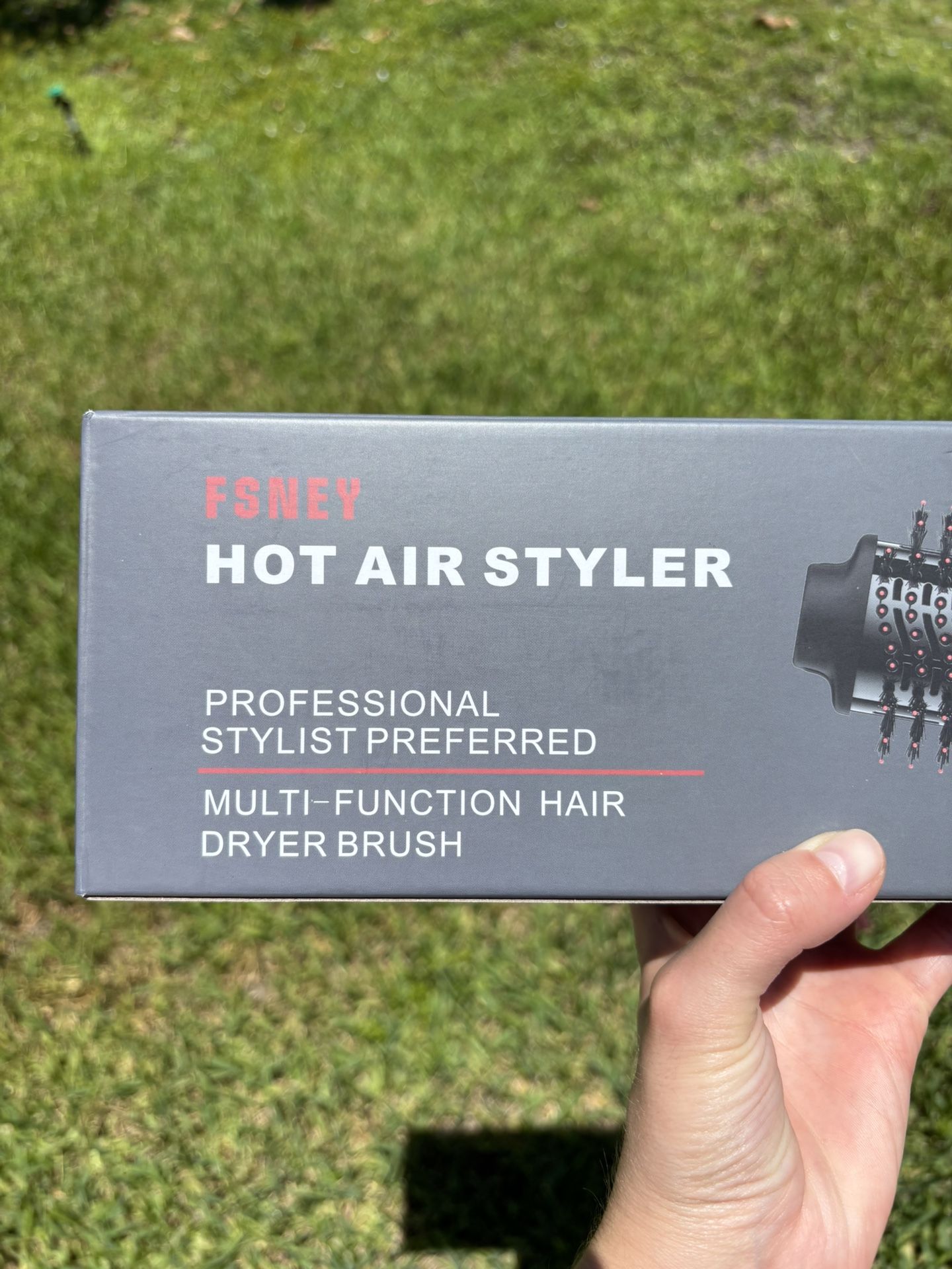 FSNEY Hair Dryer Hot Air Straightener Brush in One Negative Ion Anti-Frizz Black