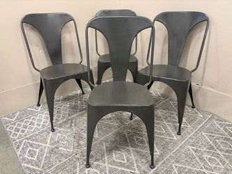 MOE’S Metal Industrial Bistro Chairs (Set of 4)