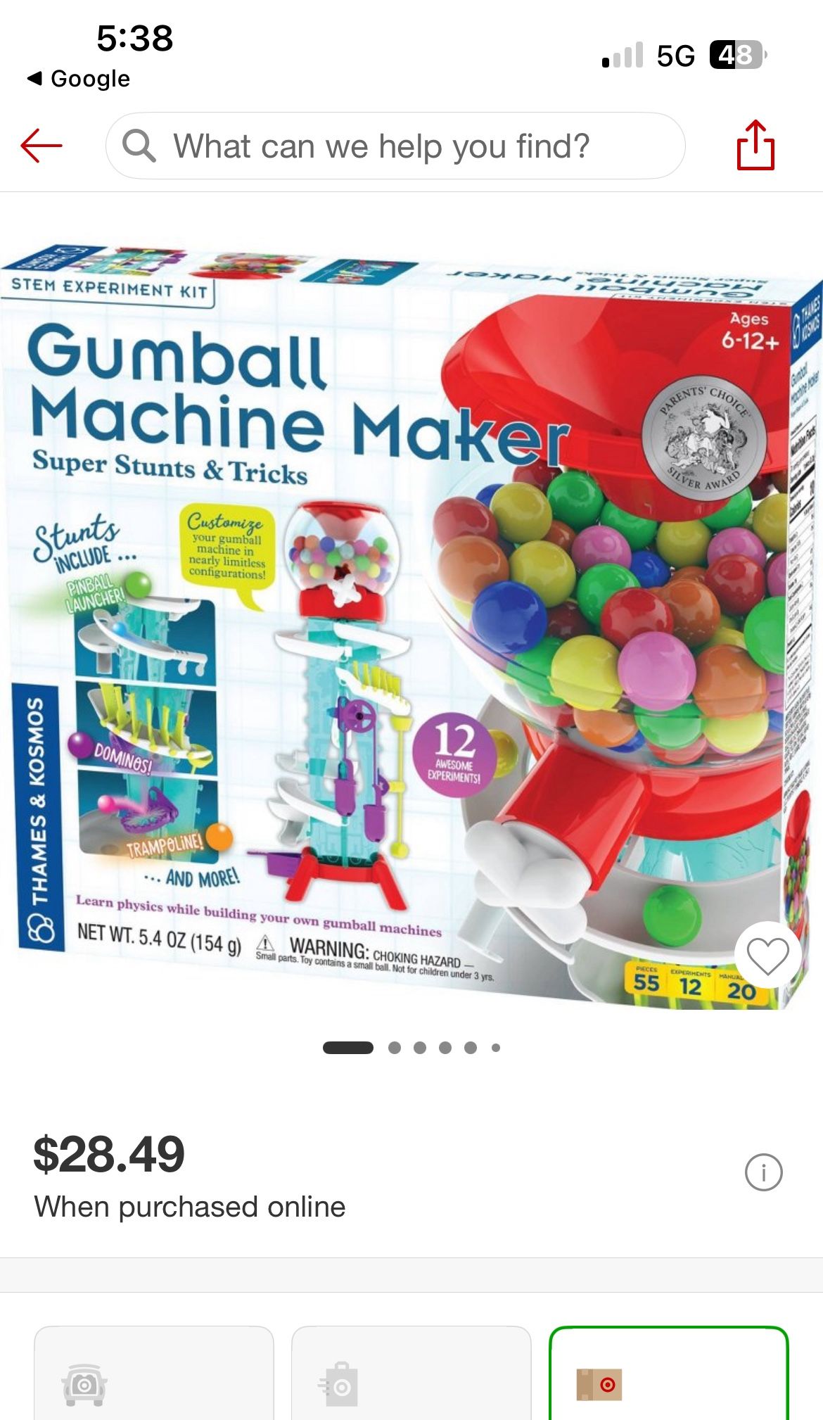 Stem Experiment Kit, Gumball Machine Maker