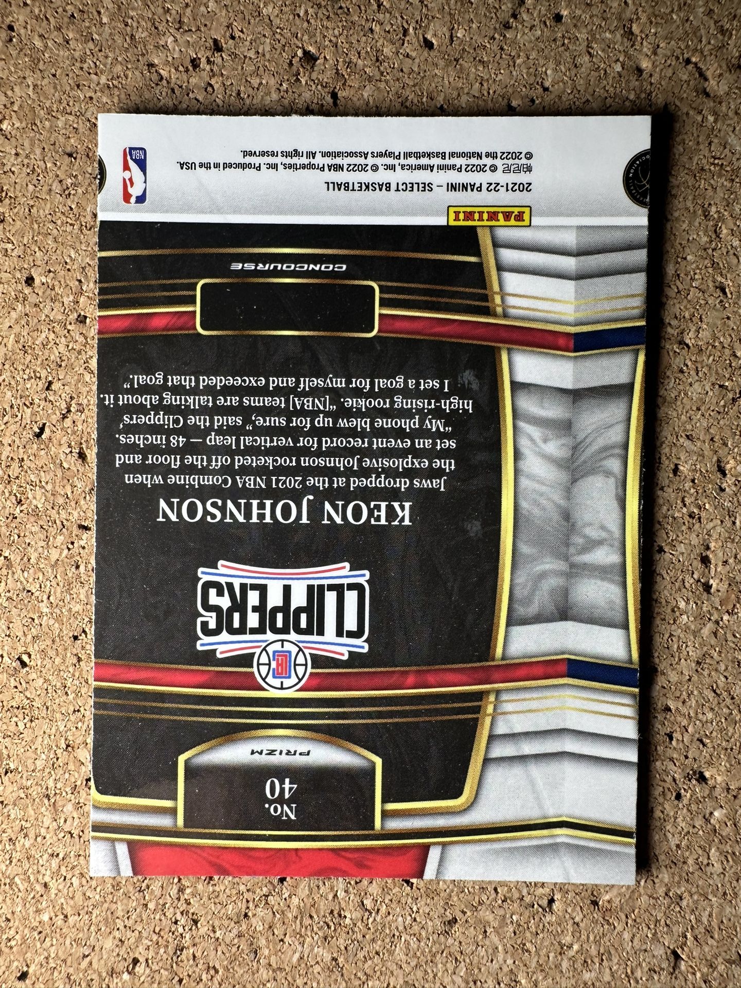 Collin Sexton 71 2021-22 Panini Select Blue Shimmer Prizm ERROR Card