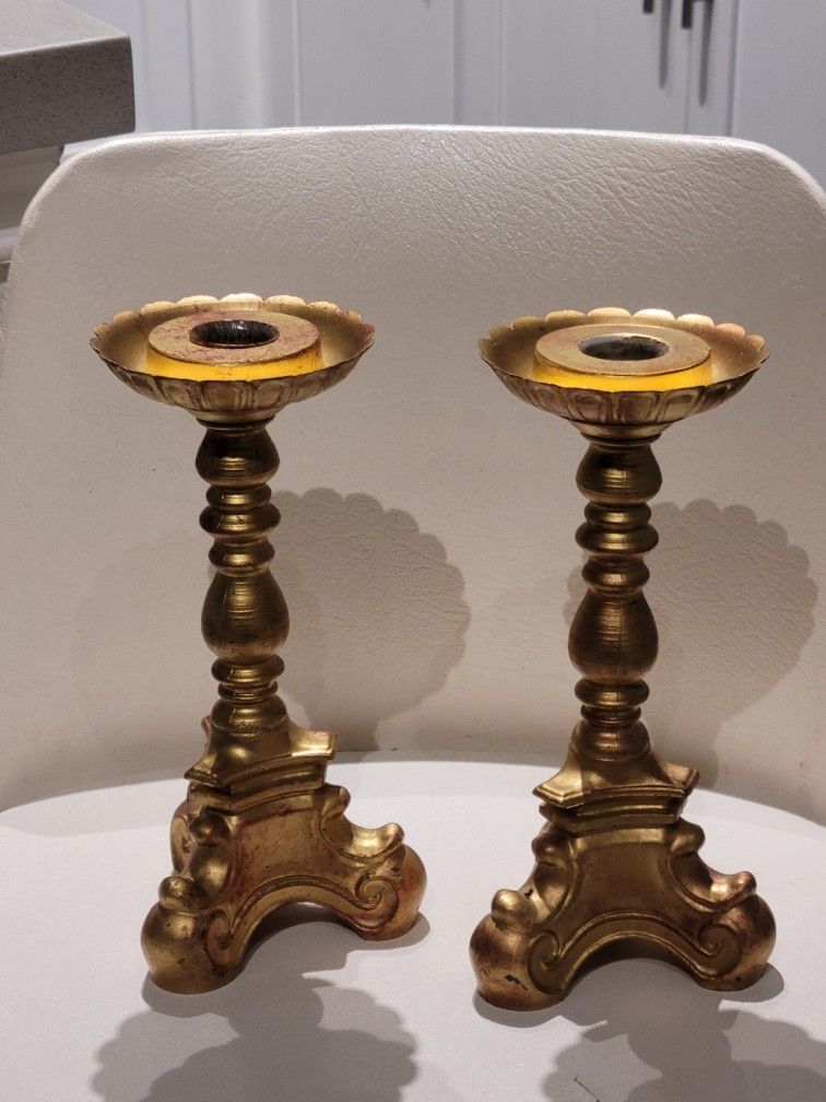 Vintage Italian Candle holders baroque Style Made in Italy