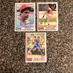 1982 Nolan Ryan, Tom Seaver And Sparky Lyle Topps