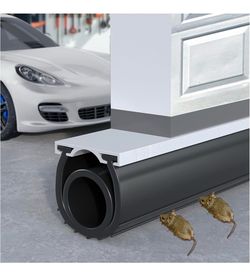 Premium Garage Door Bottom Seal - 16.5ft Weatherproof EPDM Rubber, Easy Install, Blocks Drafts/Rain/Rodents, Noise-Reducing & Energy Saving @A7-331