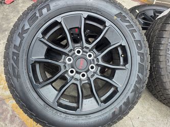 OEM TRD 20" TOYOTA TUNDRA 2024 wheels with FALKEN ALLTERRAIN WILD PEAK AT3 TIRES
