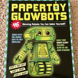 Paper Toy Glowbots - 45 Cool Cardboard Robots - Glow In The Dark