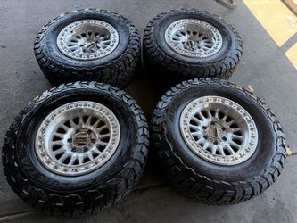17” new kmc polished aluminum wheels and BFG ko3 tires for sale 6 lug new