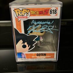 Funko Pop Goten Dragon Ball Z Signed 