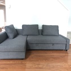 Reduced Price - Ikea Friheten Sleeper Sectional Couch  w Storage 