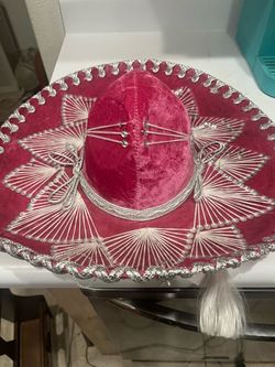 Pink Velvet Mariachi Sombrero Hat