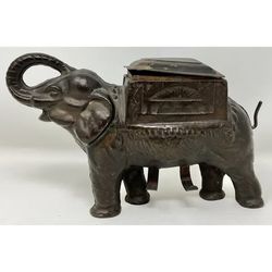 Vintage Cast Iron and Brass Elephant Dispenser