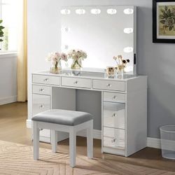 Margot Collection Vanity set-Padded Stool Included   Now  829.00 Free Delivery 🚚 