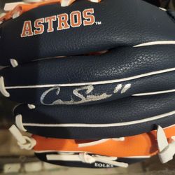 Houston Astros Cam Smith autograph Mini glove
