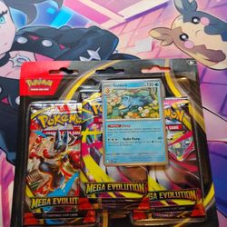 Pokemon Mega Evolutions 3pk Blister