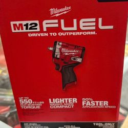 M12 FUEL 12V Lithium-Ion Brushless Cordless Stubby 3/8 in. Impact Wrench