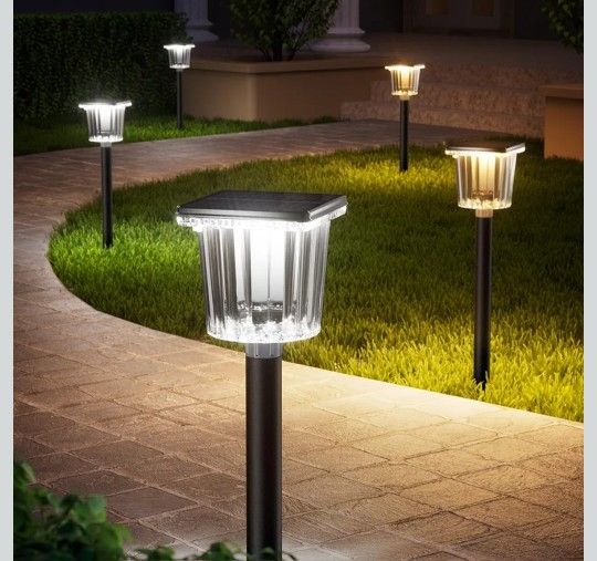 8 Pack High Power Solar Pathway Lights $40